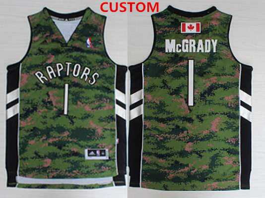 Men%27s Toronto Raptors Custom Revolution 30 Swingman Camo Jersey->customized nba jersey->Custom Jersey